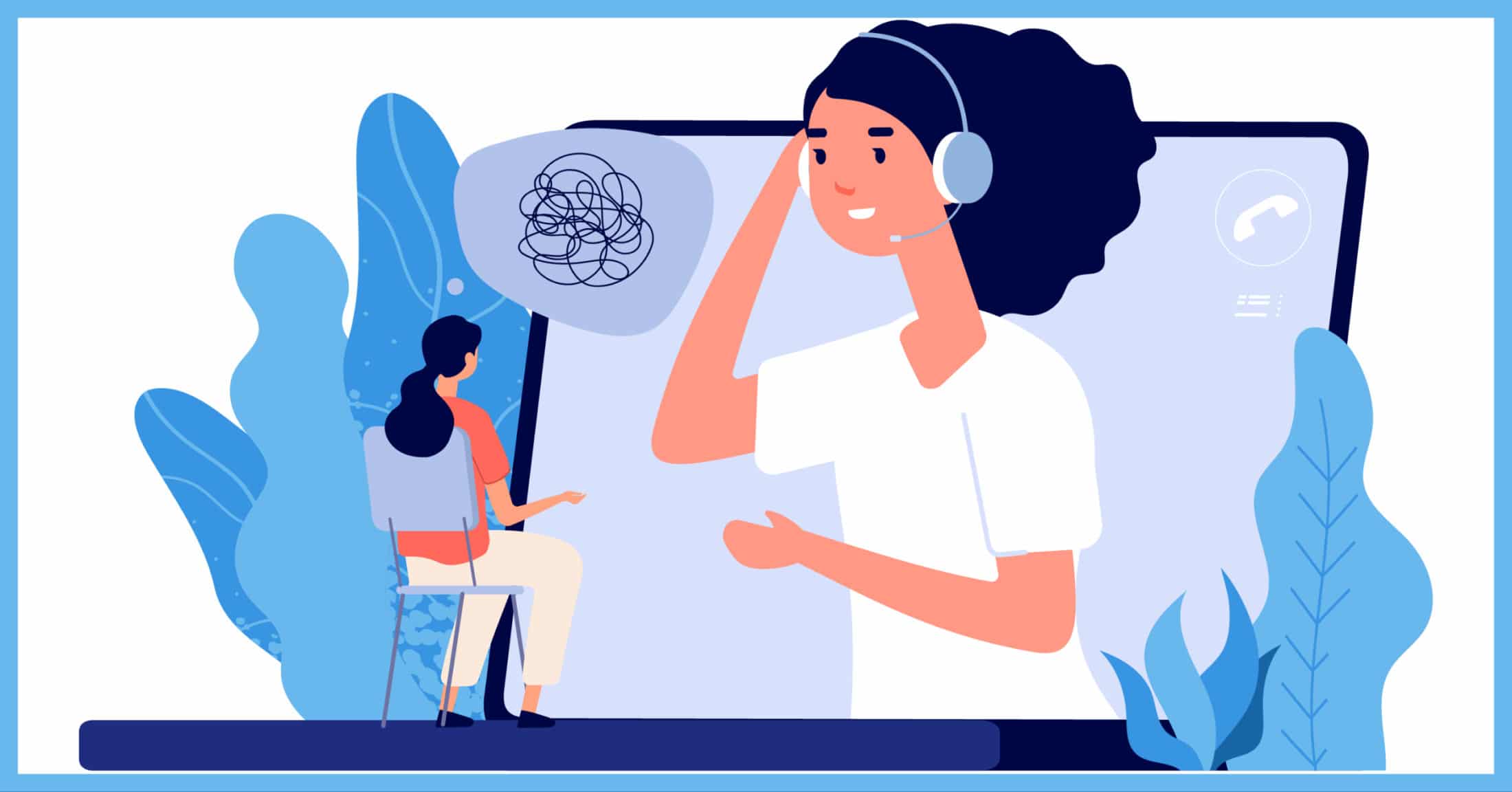 woman with headset banner