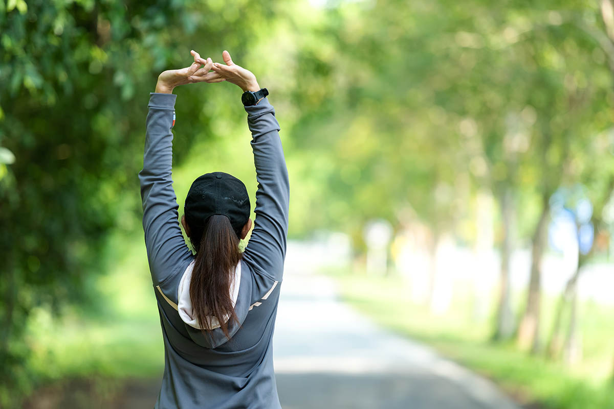 woman takes care of her physical wellness