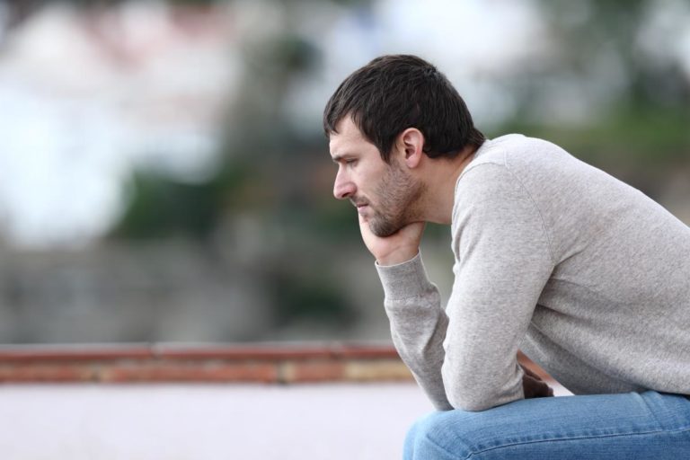 man wondering if he has dependence or addiction